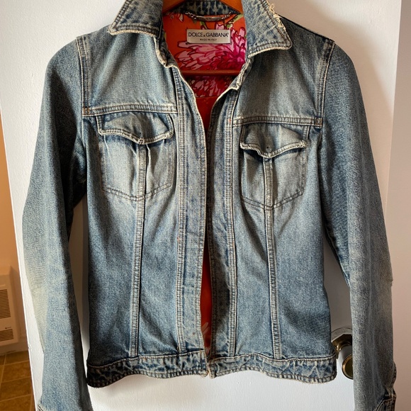 Vintage Authentic Dolce & Gabbana Women’s Jean Jacket, Circa 2003 - Picture 2 of 6